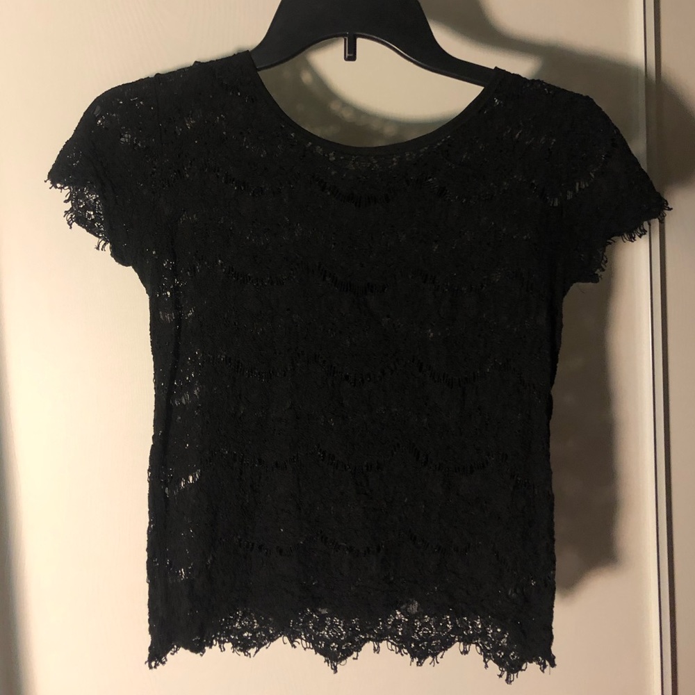 Black lace top